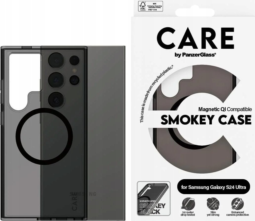 PanzerGlass CARE od PanzerGlass Flagship QI Case Sam S24 Ultra smoke 1158