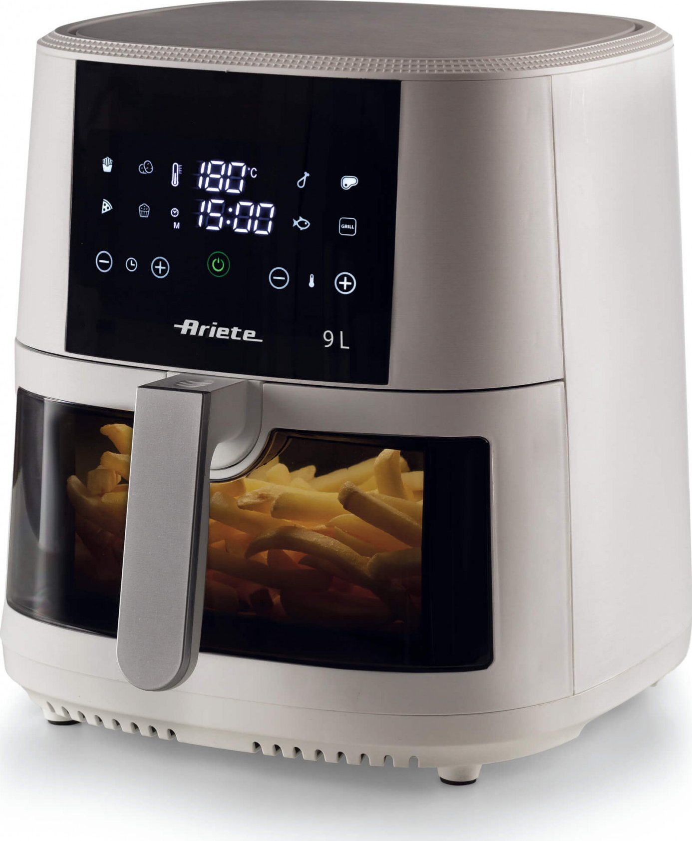 Ariete Horkovzdušná fritéza 9 l (bílá, 1500 wattů, koš o objemu 9 litrů, s průzorem)