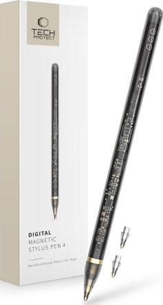 Tech-Protect Stylus DIGITÁLNÍ MAGNETICKÝ STYLUS TECH-PROTECT  4  PRO IPAD, PRŮHLEDNÝ/ČERNÝ