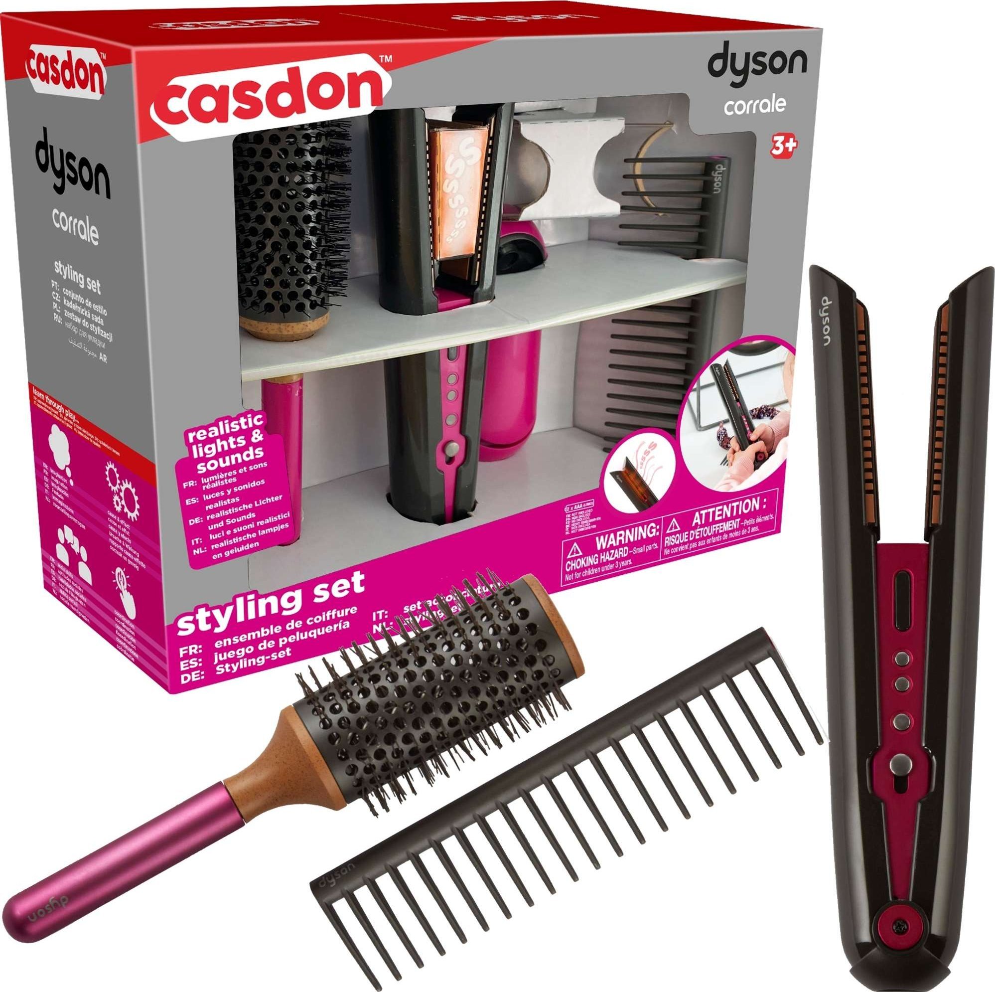 Casdon Sada na úpravu vlasů Dyson s žehličkou na vlasy Corrale, 4 kusy