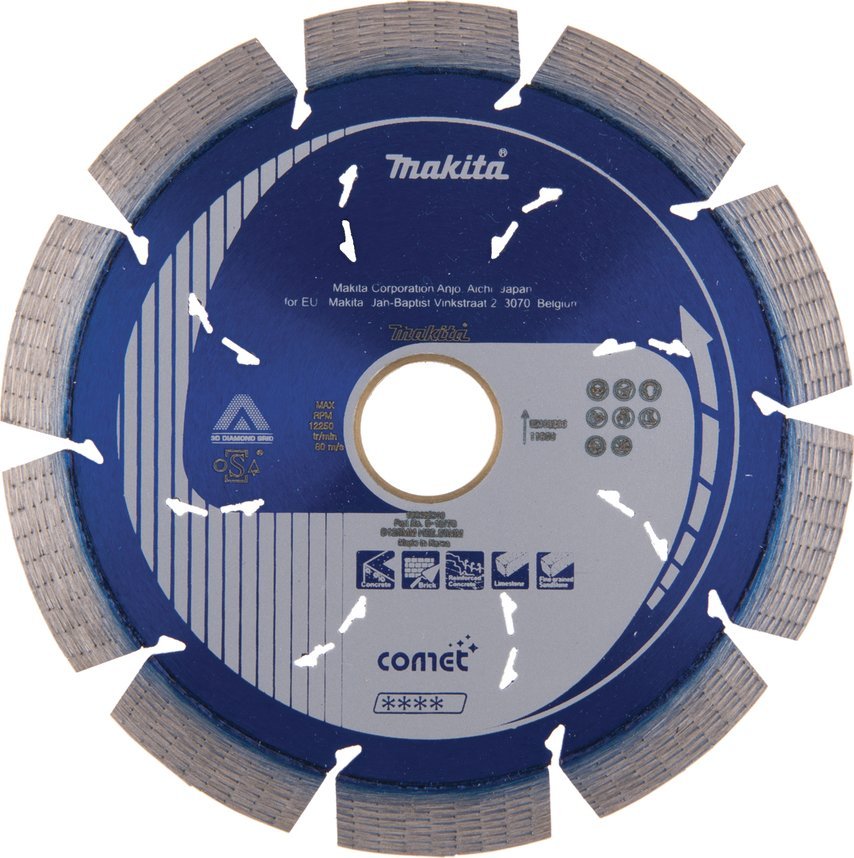Makita DIAMANTOVÝ KOTOUČ MAKITA 125x22,23 mm SEGMENTOVÝ (SUCHÝ) BETON, CIHLY