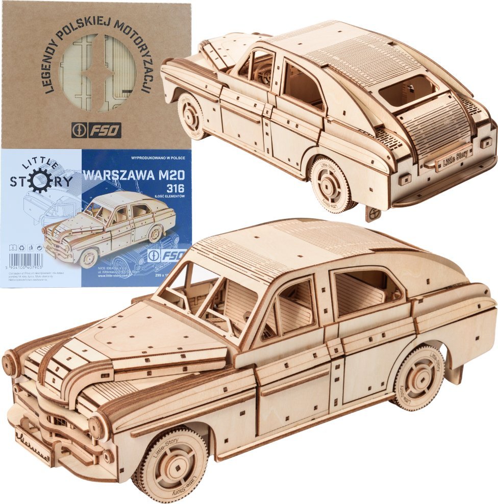 Malý příběh Malý příběh Dřevěné puzzle 3D model - FSO Varšava