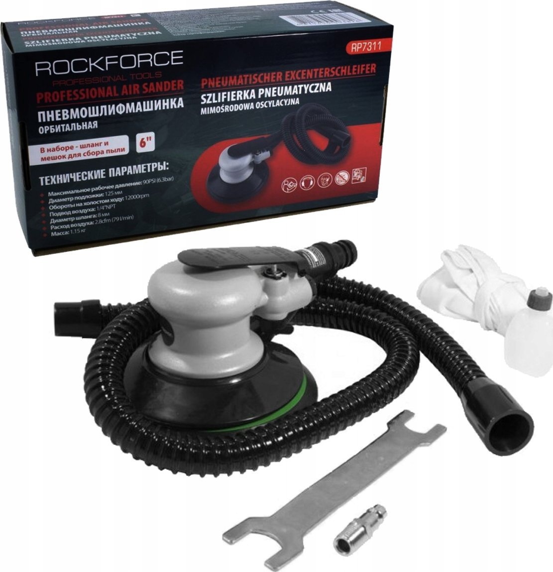 Rockforce Sander Pneumatická excentrická oscilační bruska