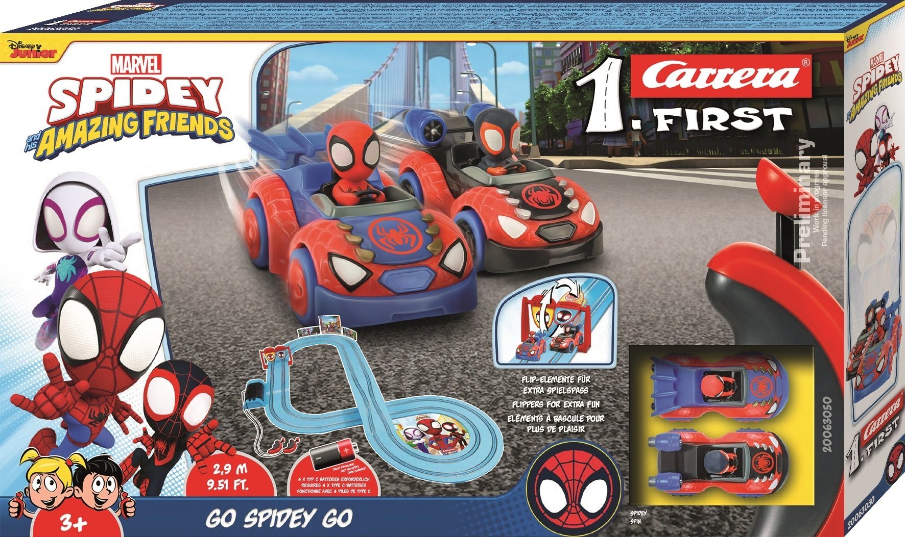 Carrera FIRST Spidey - Go Spidey Go!, závodní dráha