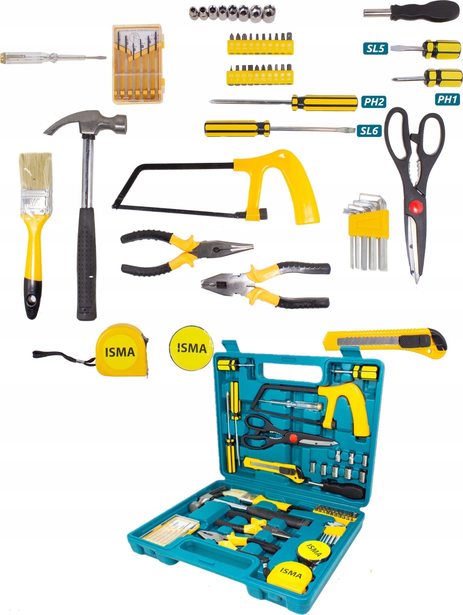 Isma Sada nářadí SADA NÁŘADÍ POUZDRO S KLÍČI 54 5 EL