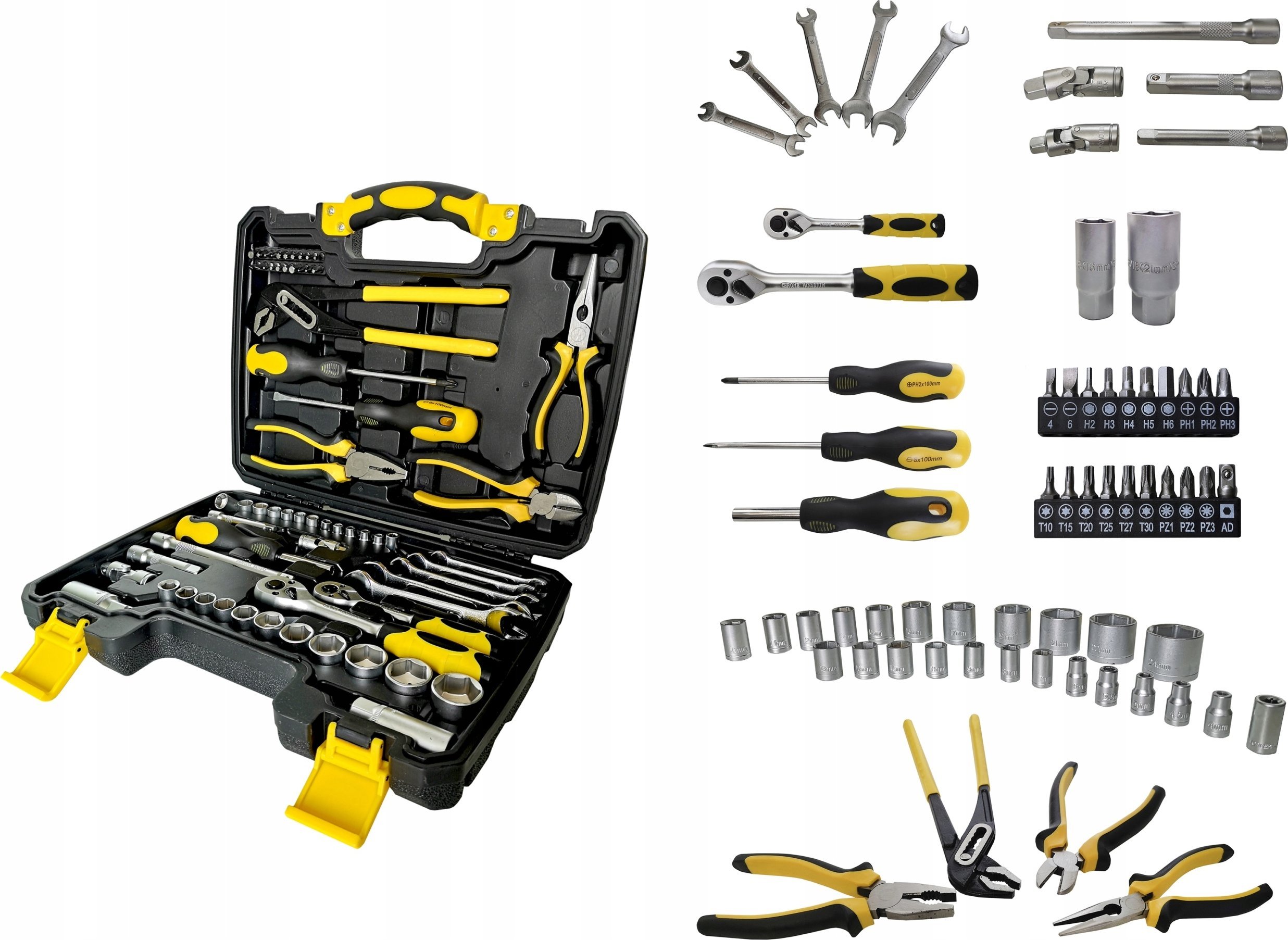 Sada nářadí Forcekraft SADA NÁŘADÍ 65 ks 1/4-3/8