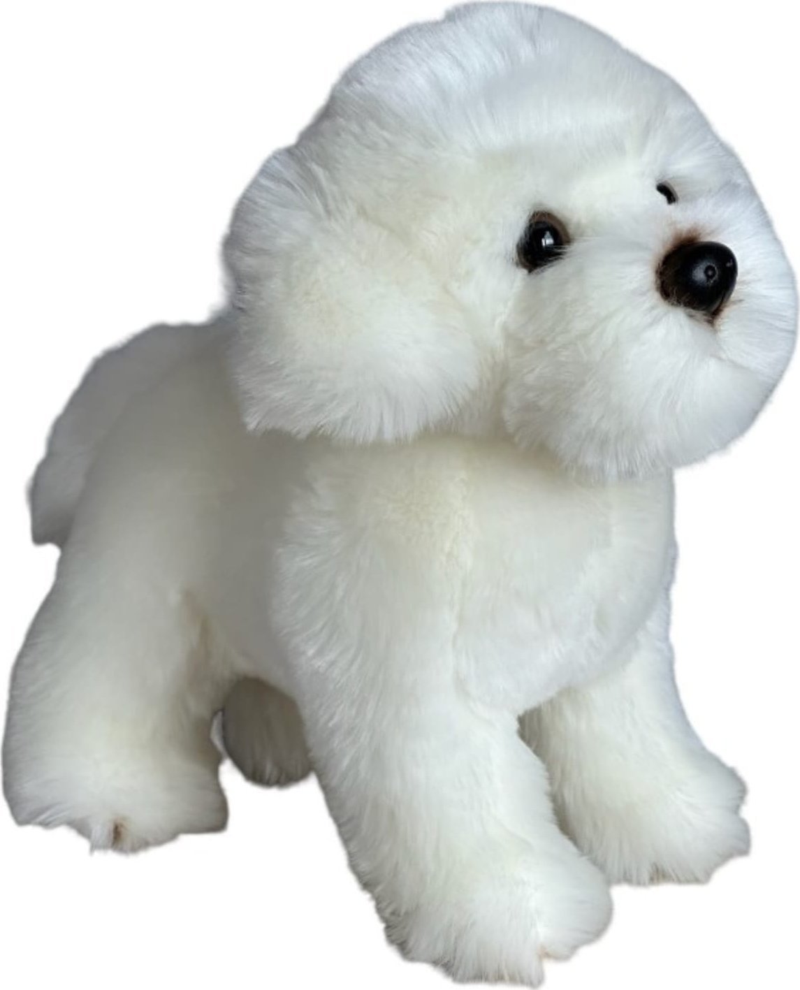 Dubi Plyšový maskot maltézského psíka stojící, 30 cm, měkká plyšová hračka, pes