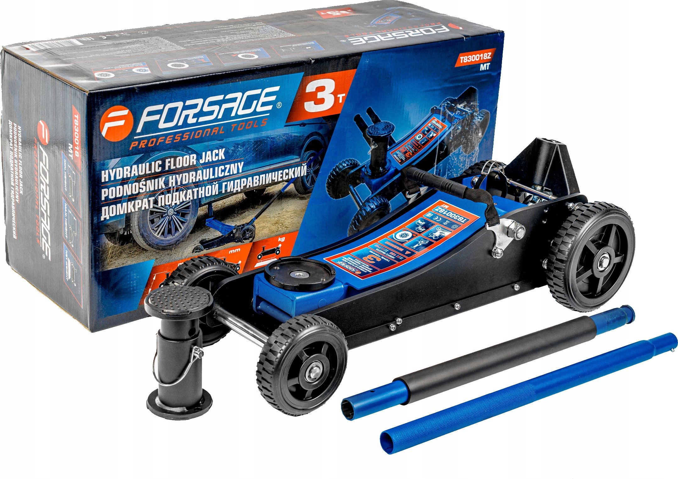 Forsage Hydraulický zvedák 3t (min. výška 155 mm; max. výška 695 mm)