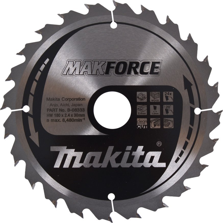 Makita MAKITA KRUHOVÁ PILA 180x30x24z MAKFORCE WOOD >>>B-32231