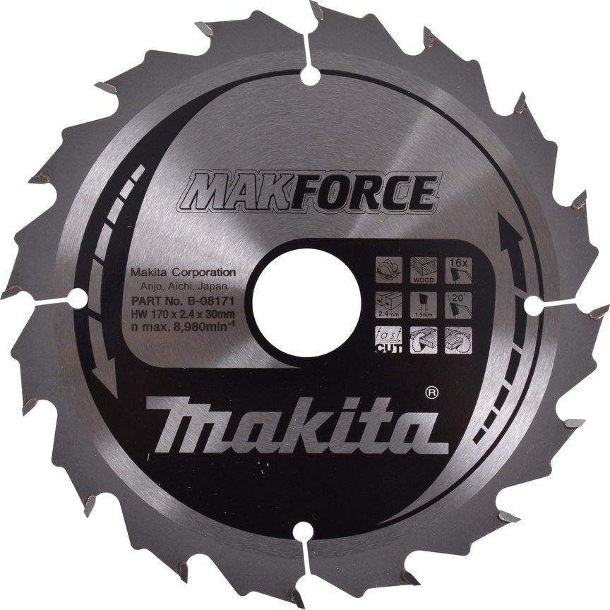 Makita MAKITA KRUHOVÁ PILA 170x30x16z MAKFORCE WOOD >>>B-32122