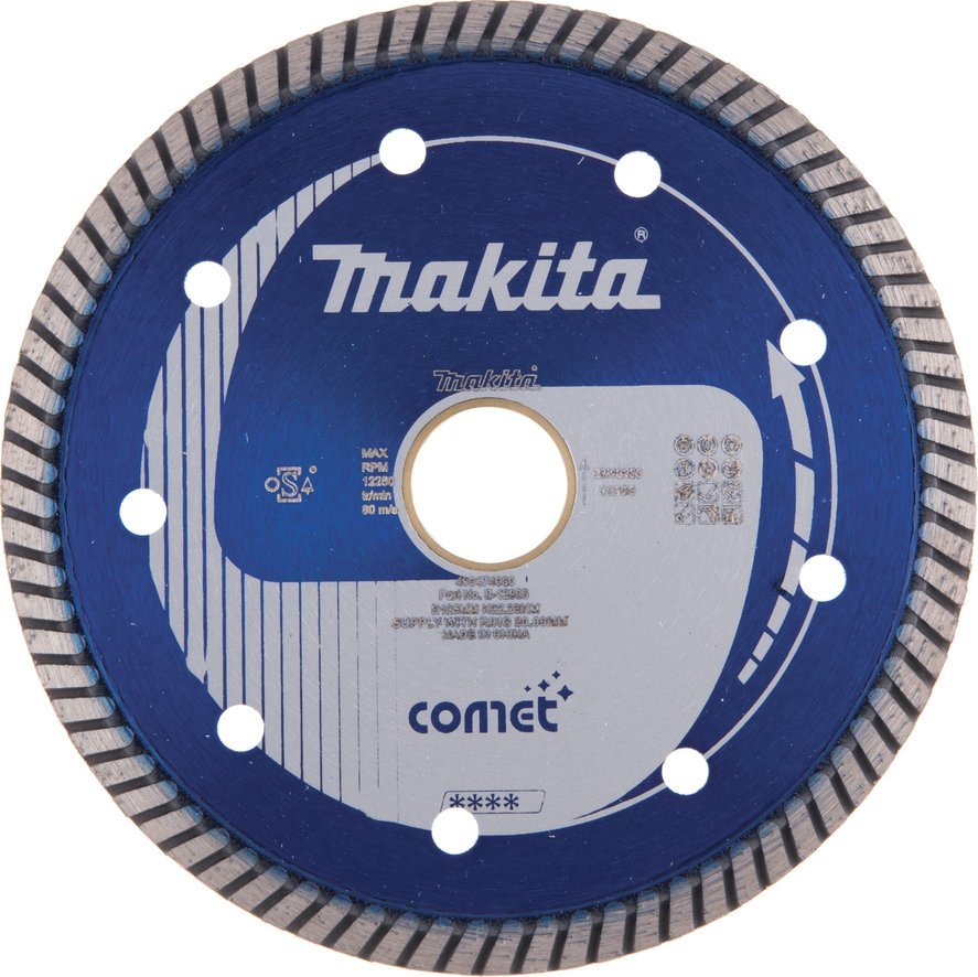 Makita DIAMANTOVÝ KOTOUČ MAKITA 125x22,23mm NA PLNÝ (SUCHÝ/MOKRÝ) BETON, CIHLY, DLAŽDICE