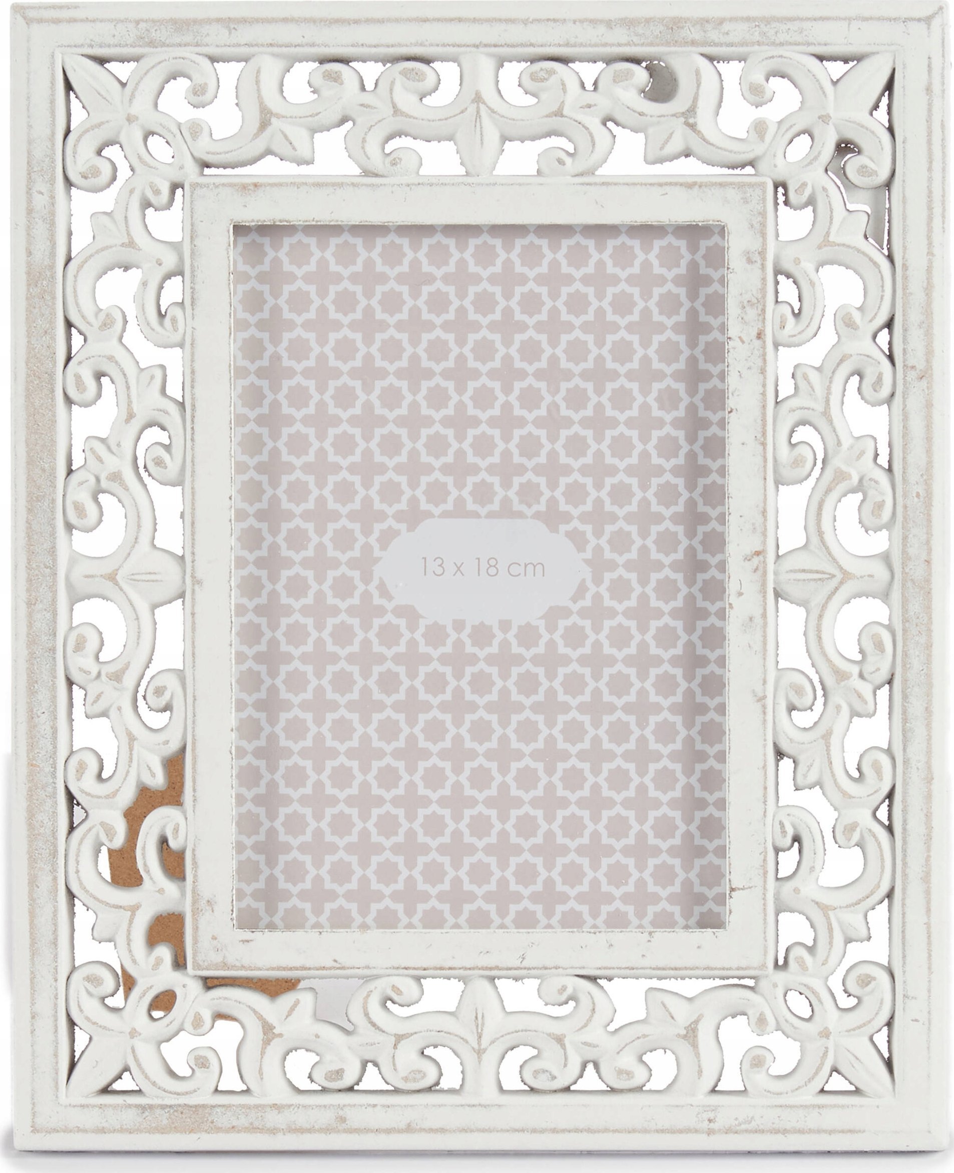 Giftdecor Dárkový dekorační rám Fotorámeček v dřevěném, zdobeném rámu LIRA, 22 x 27