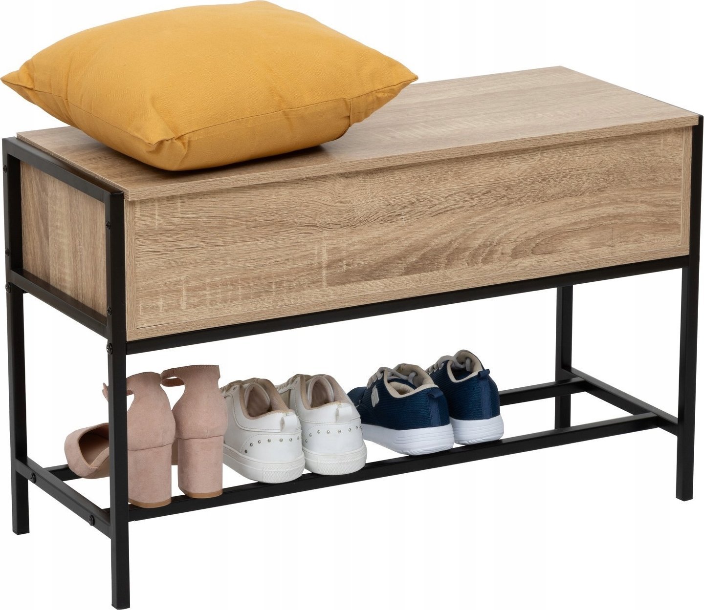 5five ALIAJ loft botník, sedák + kontejner, 76,5 x 30 x 48 cm