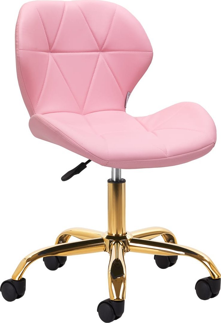 Activeshop Kosmetická stolička QS-06G zlato-růžová