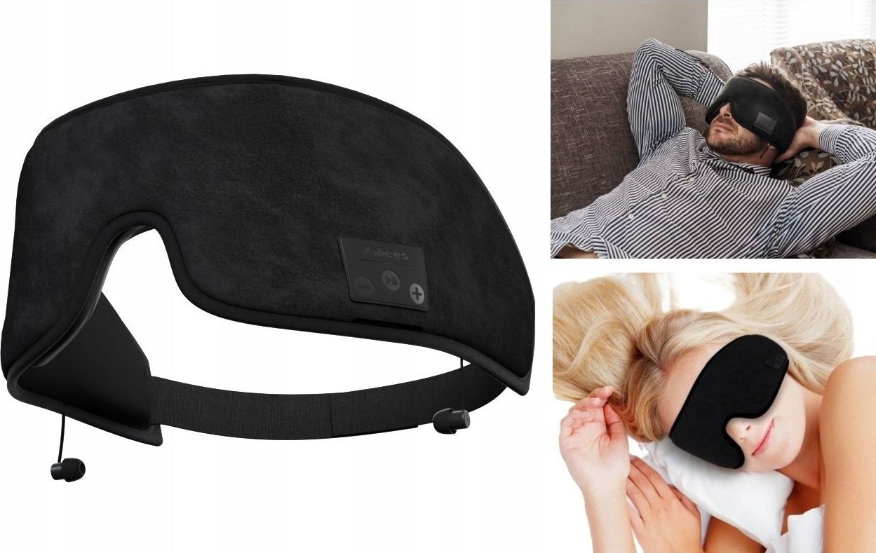 Maska na oči Sleeping Headband Vestavěná sluchátka Bluetooth 5.0 11h / Jabees Serenity