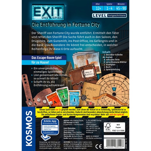 EXIT - Die Entführung in Fortune City, Partyspiel