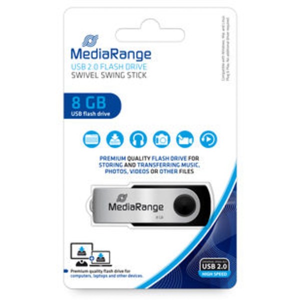 MediaRange Flexi-Drive 8 GB, USB klíčenka