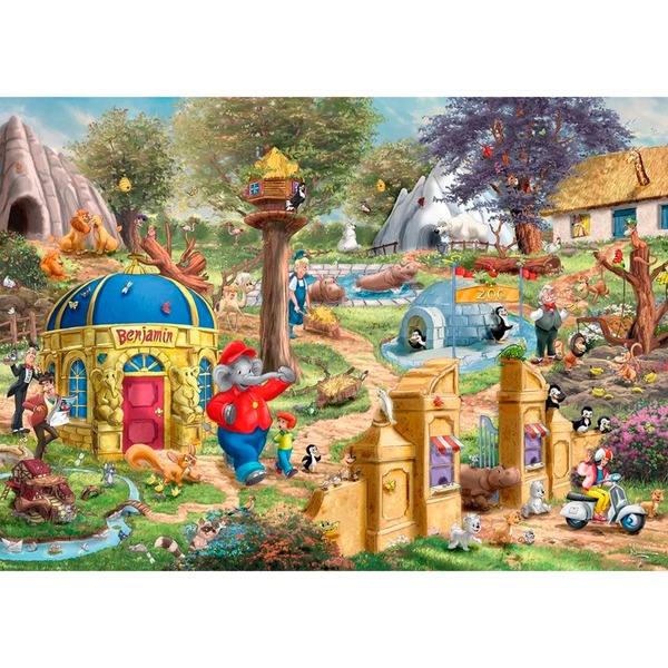 Thomas Kinkade Studios: Benjamin Blümchen, Den v Zoo Neustadt, Puzzle