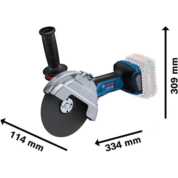 Aku úhlová bruska BITURBO GWS 18V-180 P Professional solo, O 180mm