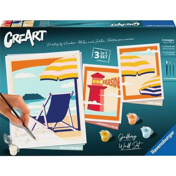 Nástěnná sada Ravensburger CreArt Gallery - Na pláži, malba