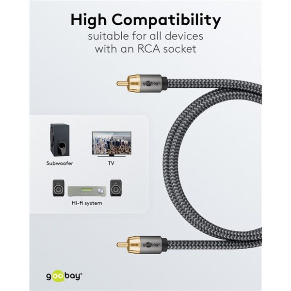 mono RCA kabel goobay Plus
