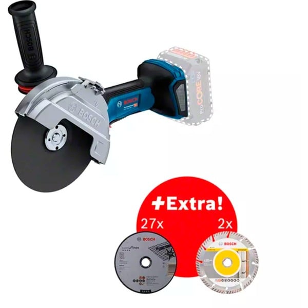 Bosch akumulátorová úhlová bruska BITURBO GWS 18V-180 P Professional solo, O 180mm