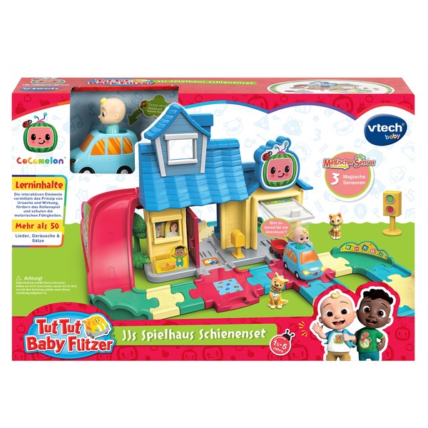 VTech Tut Tut Baby Speedster - CoComelon JJ s Playhouse Track Set, Play Building