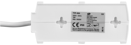 REV Steckdosenleiste BiniPlus 6-fach biela