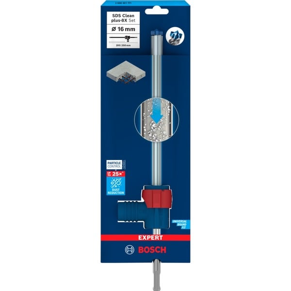 Příklepová vrtačka Bosch Expert SDS Clean plus-8X sada, O 16mm