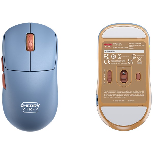 Cherry CHERRY XTRFY M68 Bezdrátová myš, Blue Wireless Maus