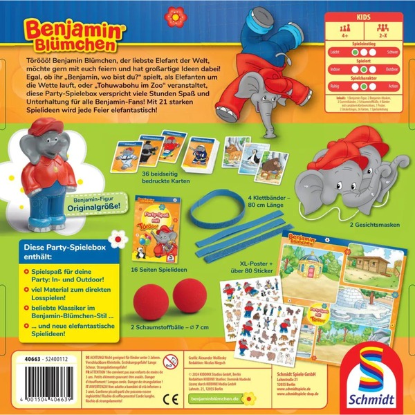 Schmidt Spiele Benjamin Blümchen: Párty zábava s Törööö!, společenská hra