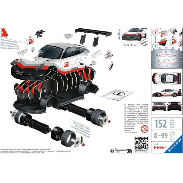 Ravensburger 3D Puzzle Porsche 911 GT3 Cup