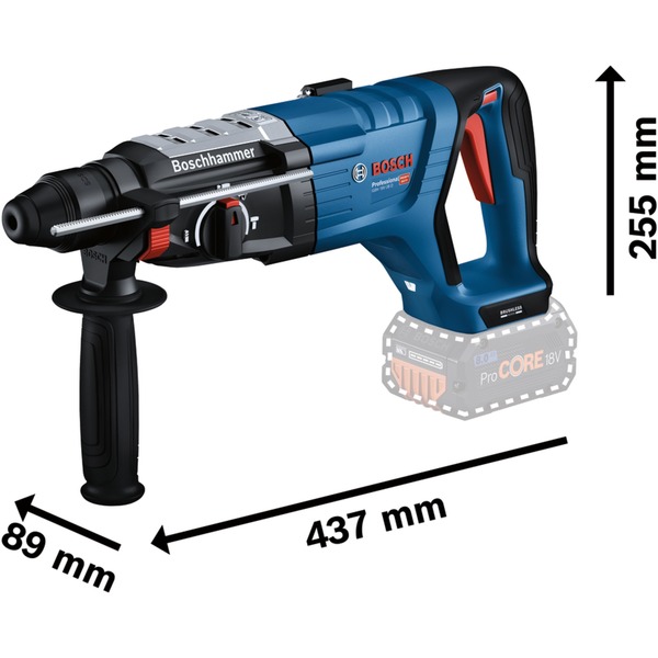 Bosch akumulátorová příklepová vrtačka GBH 18V-28D Professional solo, 18Volt XL-BOXX