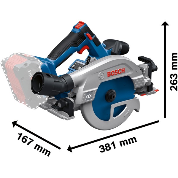 Aku okružní pila Bosch GKS 18V-57-2 GX Professional solo, 18 V
