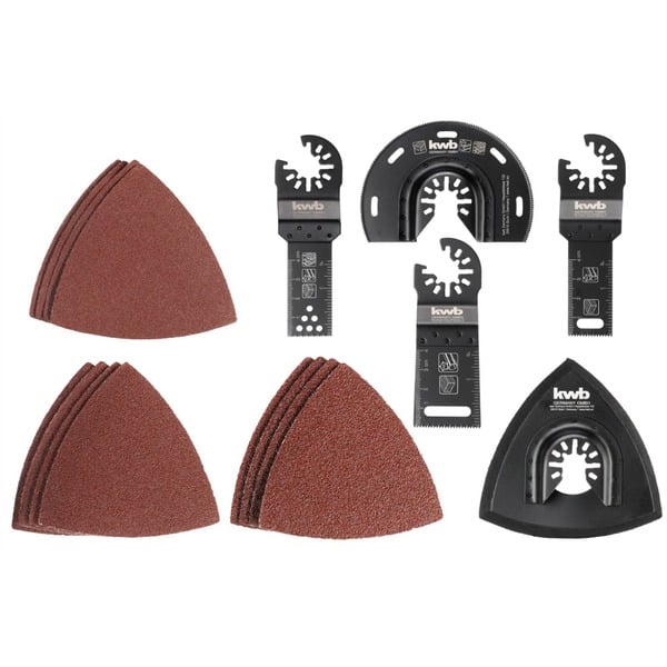 Multi-Tool-Set für Holz, Metall, Kunststoff, 17-teilig, Schleifscheibe