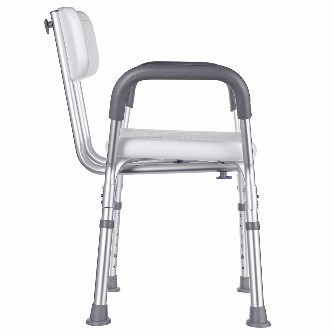 Timago TGR-R KP 355L Sedačka do sprchy s opierkou chrbta a madlami