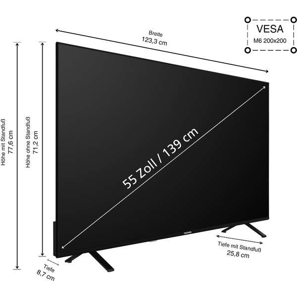 Telefunken XU55TO750S, LED televize