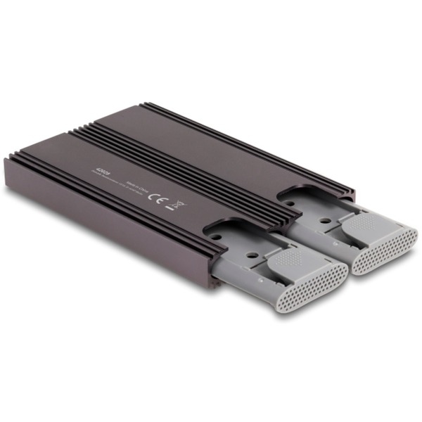 DeLOCK Externí kryt USB Type-C Dual Combo pro 2 x M.2 N, kryt disku