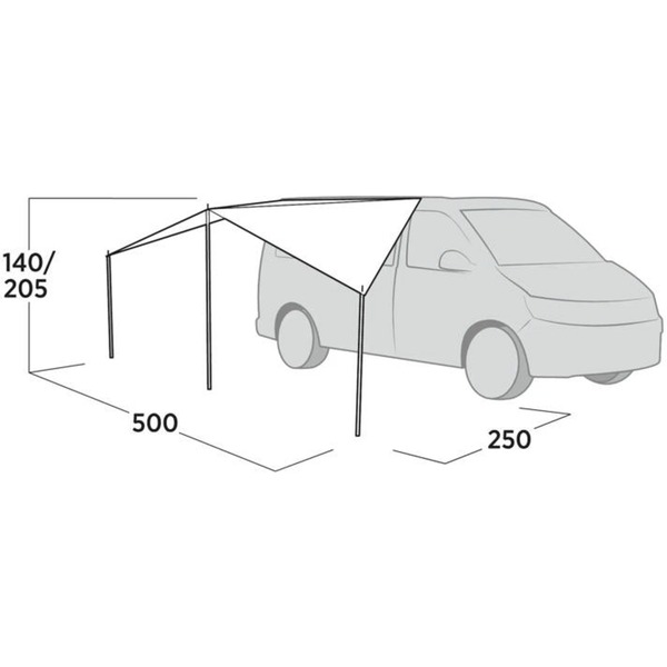 Kryt autobusu Easy Camp Lom Tri Canopy, sluneční plachta