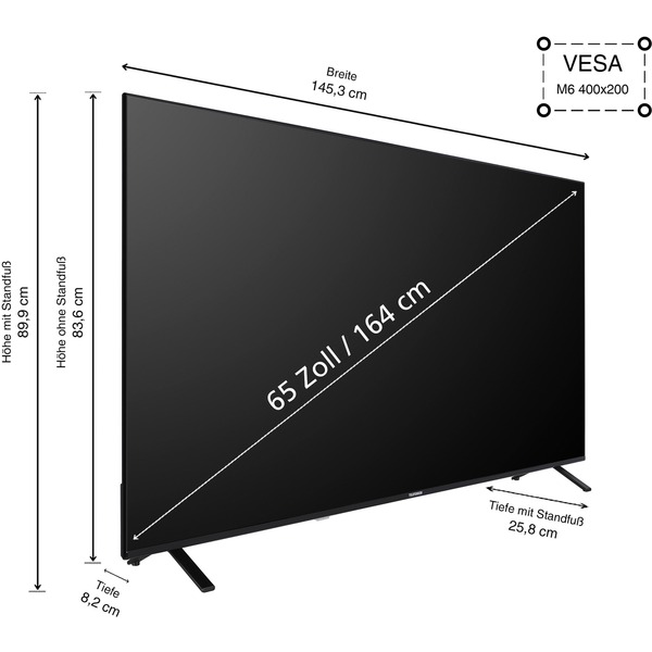 Telefunken XU65TO750S, LED televize