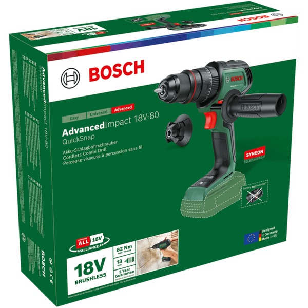 Aku příklepová vrtačka Bosch AdvancedImpact 18V-80 QuickSnap Solo