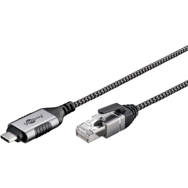 goobay Ethernetový adaptérový kabel USB-C 3.2 Gen2 > RJ-45, Slim