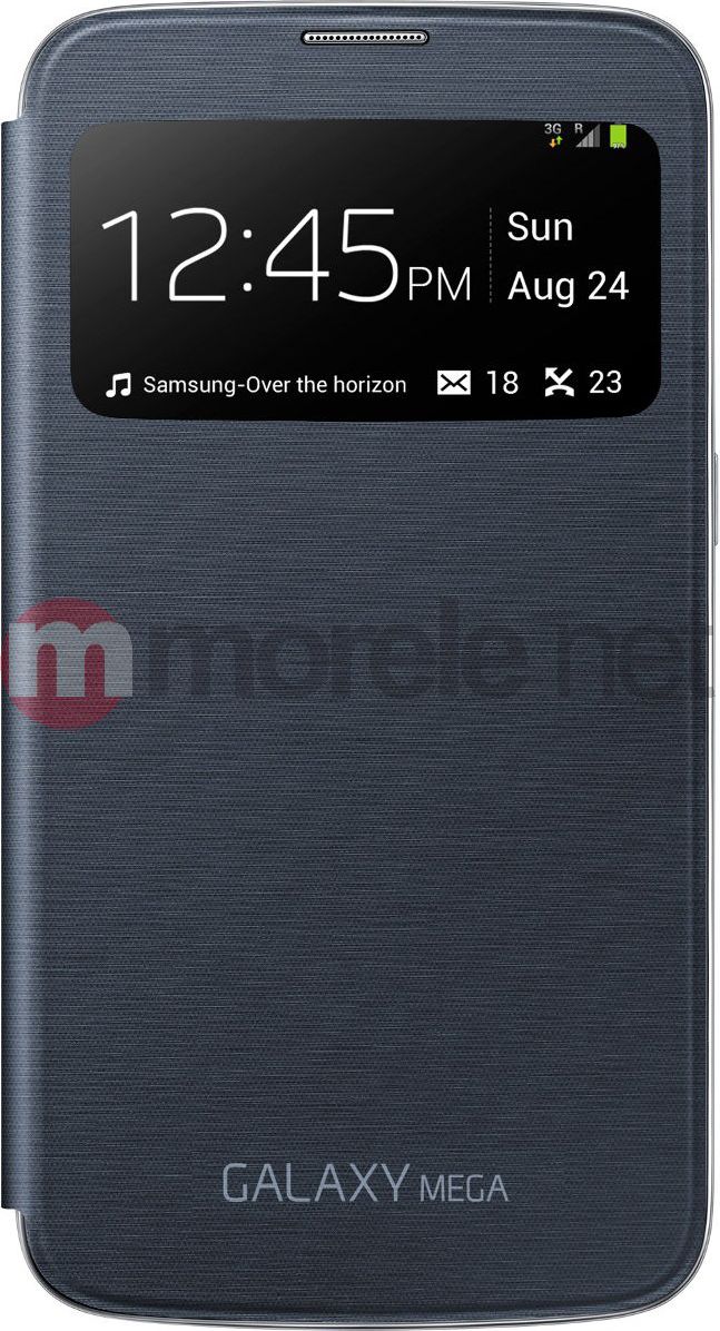 Samsung flipové púzdro S-view pre Mega, čierna