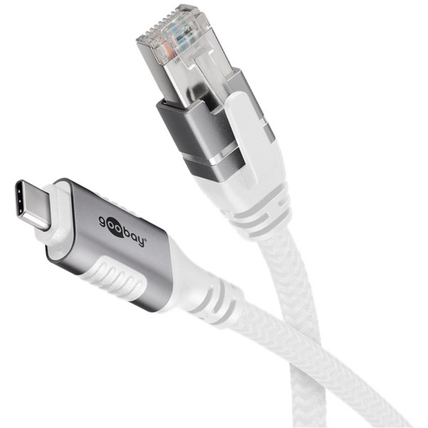 goobay Ethernetový kabel USB-C 3.2 Gen2 samec > RJ-45 samec, LAN adaptér