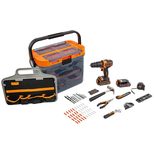 Aku příklepová vrtačka BLACK+DECKER BCKSB04, 18 voltů