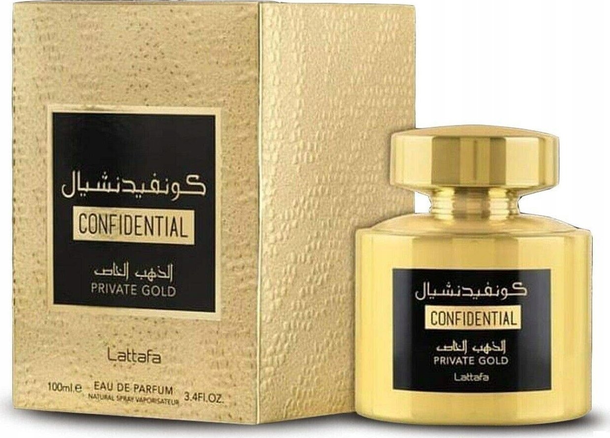 Lattafa Lattafa Confidential Private Gold EDP parfémy vanduo Unisex, 100 ml
