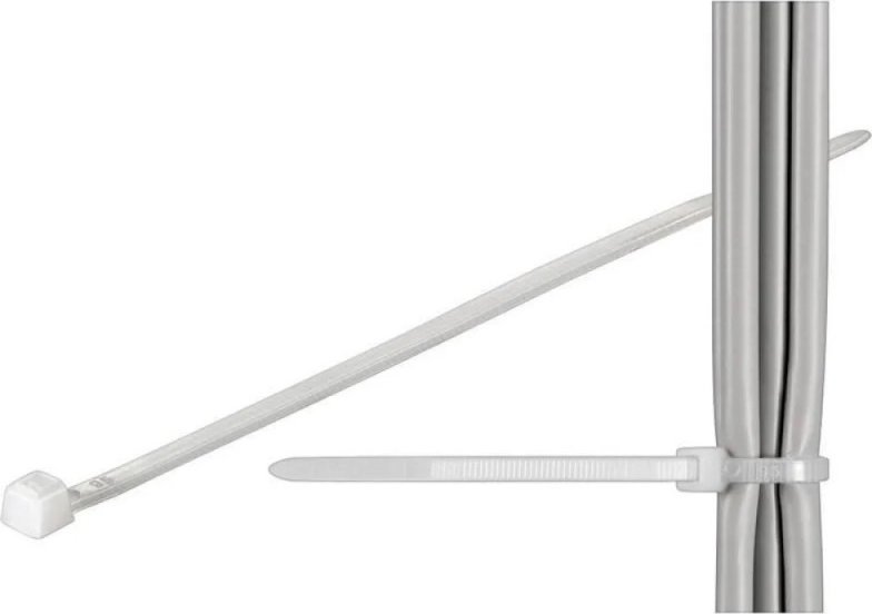 Techly Stahovací pásky Techly 370x3,6mm bílé 100 ks