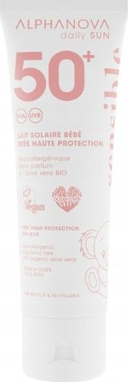 Alphanova Alphanova, Daily Sun BEBE, opalovací krém SPF50+, citlivá pleť, 50 ml