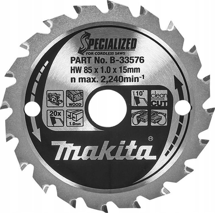 Makita MAKITA KRUHOVÁ PILA 85x15x20z SPECIALIZED WOOD