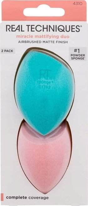 Real Techniques REAL TECHNIQUES_SET Miracle Mattifying Duo houbička na make-up 2 ks.